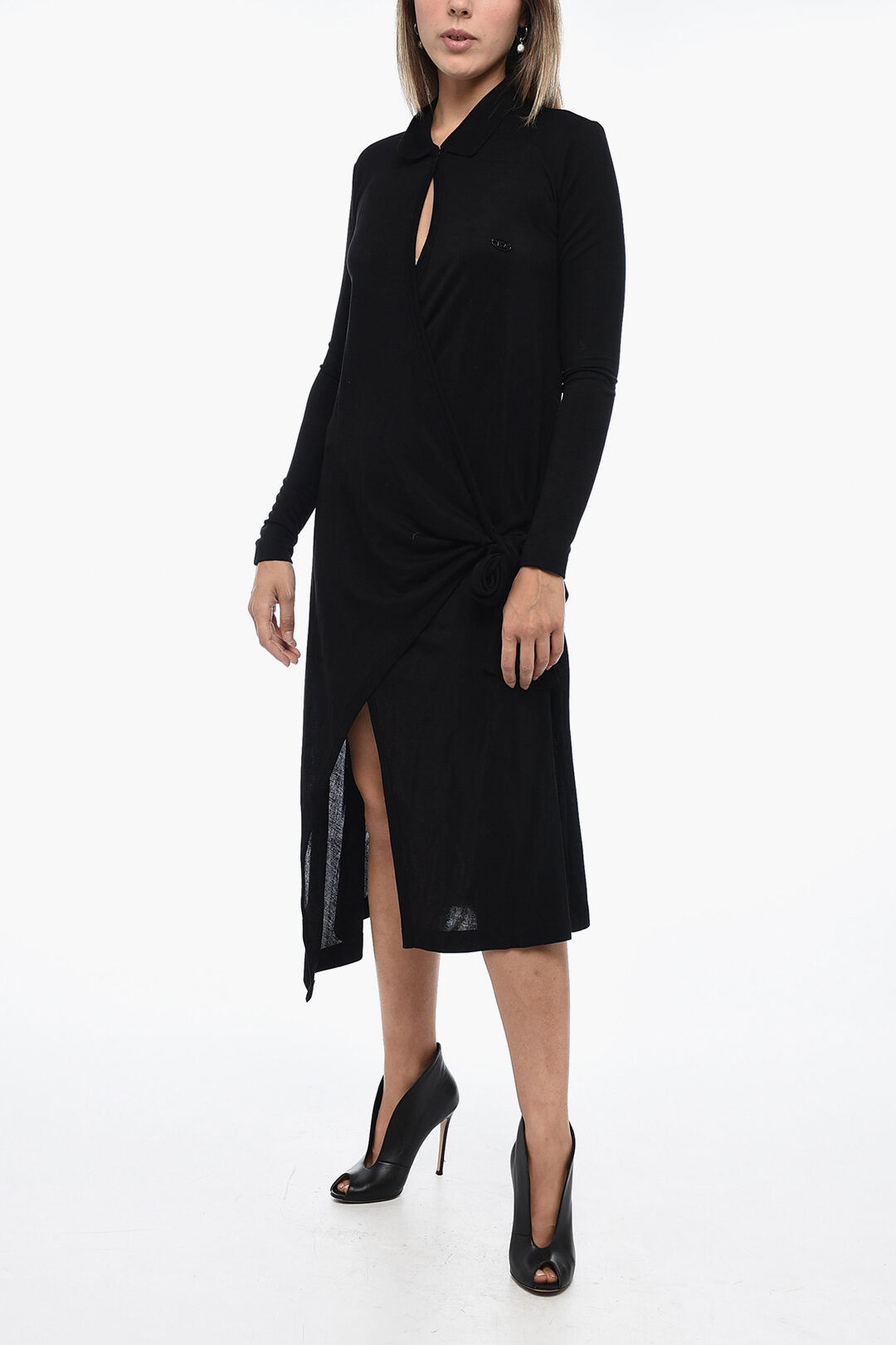 Diesel 3500~Wrap Dress D-WRIP with Asymmetric Hem