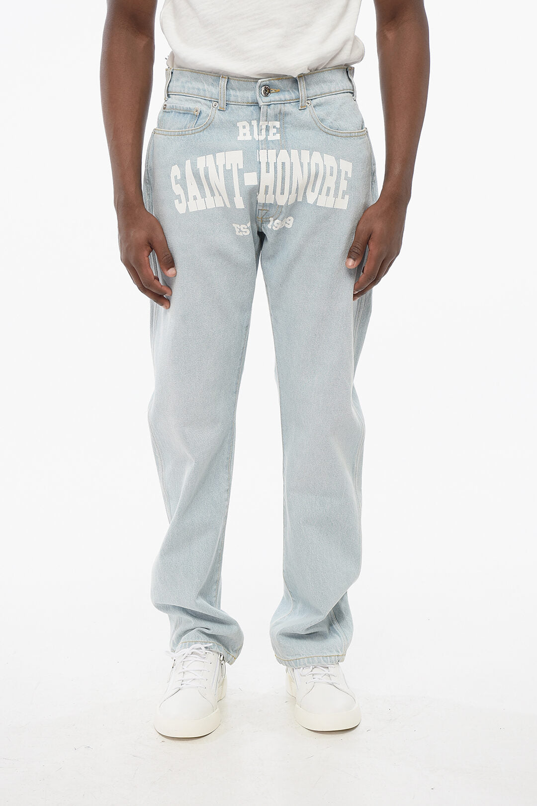 1989 Studio 0105~Jeans straight-leg SAINT HONORE with front print 22cm