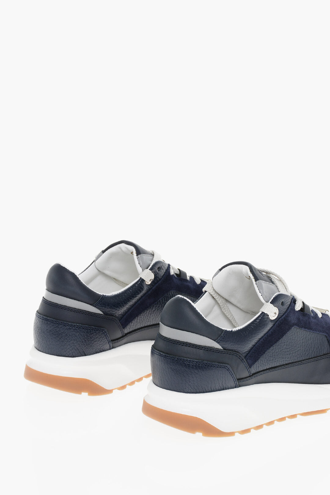 Moorer 0130~Lace-Up Sneakers HOPIAN with Suede Inserts, view 2