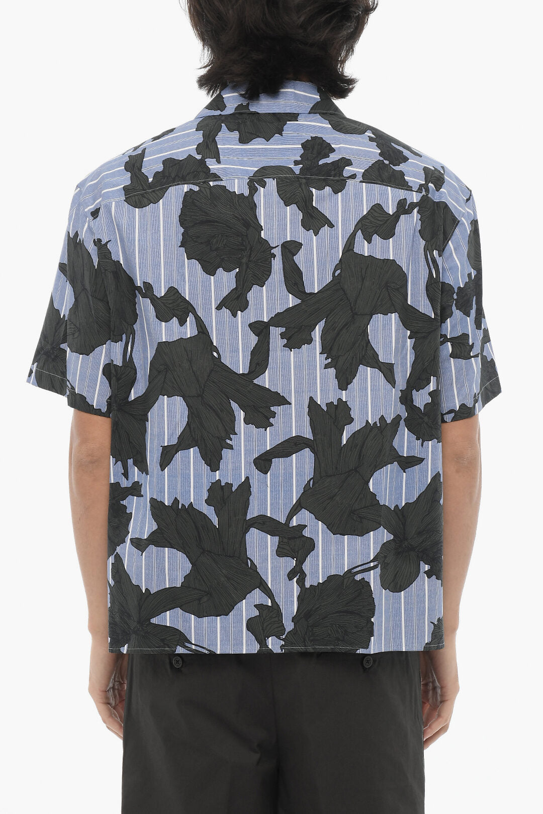 Neil Barrett 0135~Boxy Fit Floral-Pattern Shirt, view 2