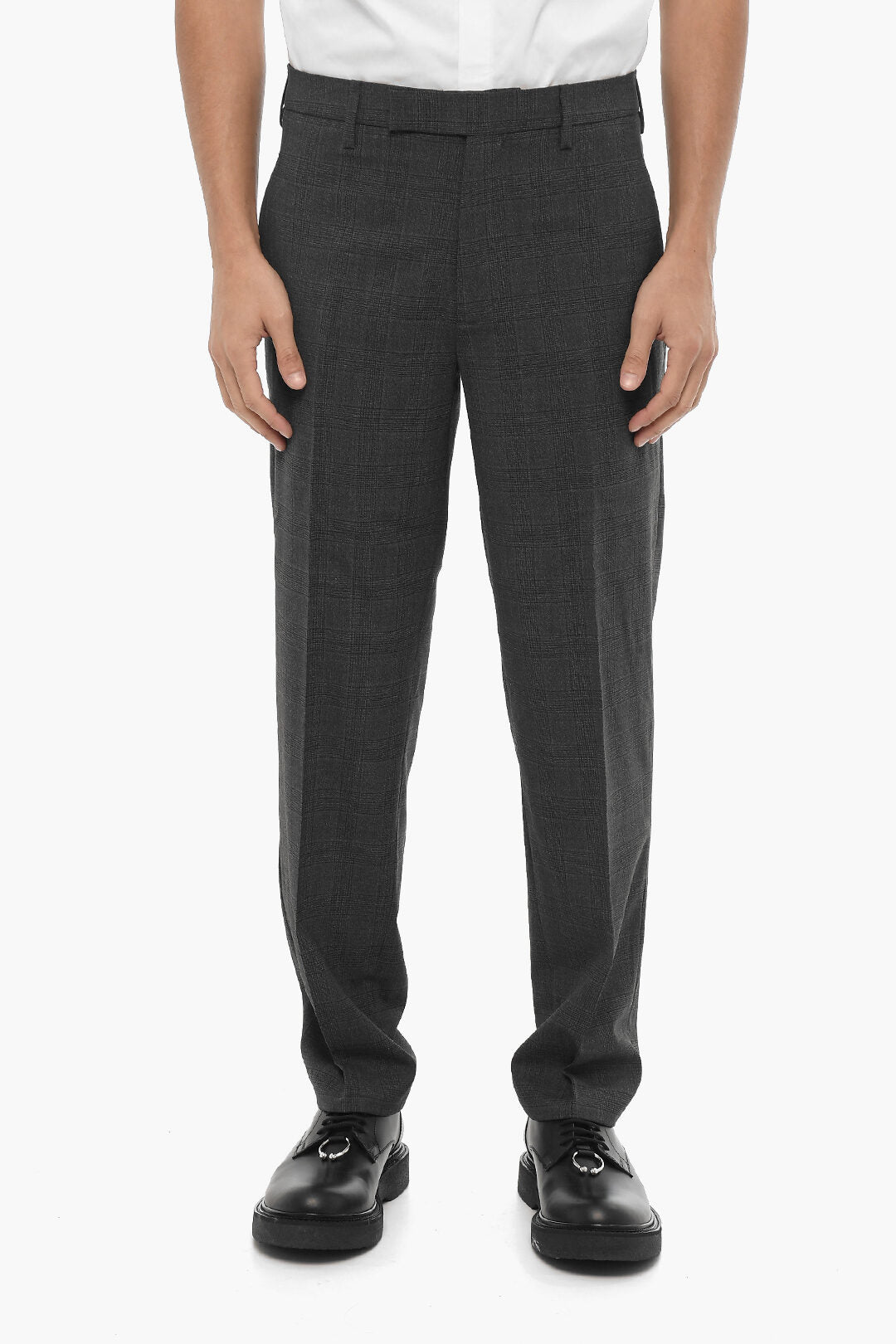 Neil Barrett 0135~Checked Slim Fit Pants Districk