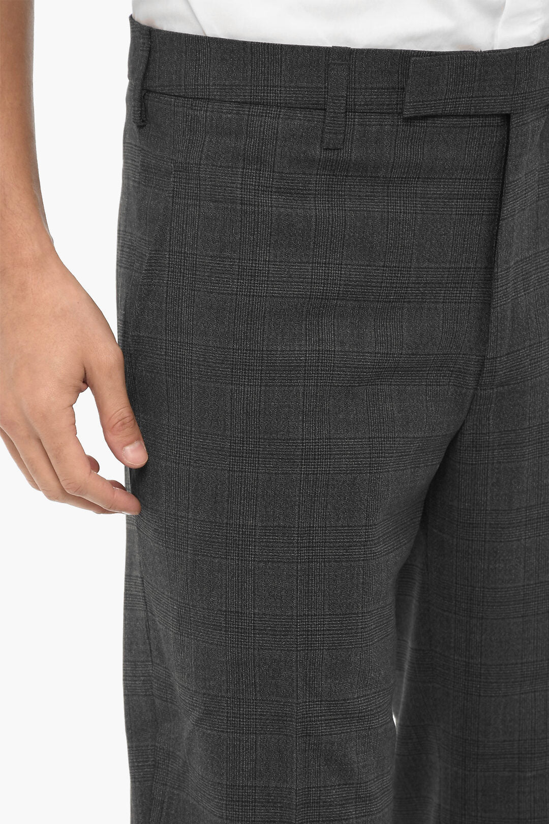 Neil Barrett 0135~Checked Slim Fit Pants Districk, view 2