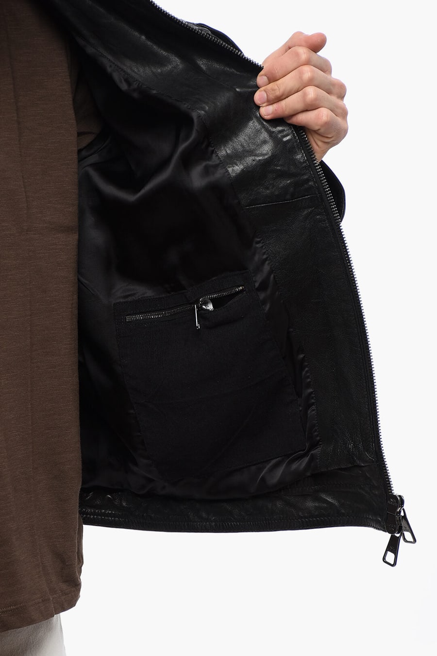 Neil Barrett 0135~Leather Multi-pocket Jacket LOOSE WASHED, view 5