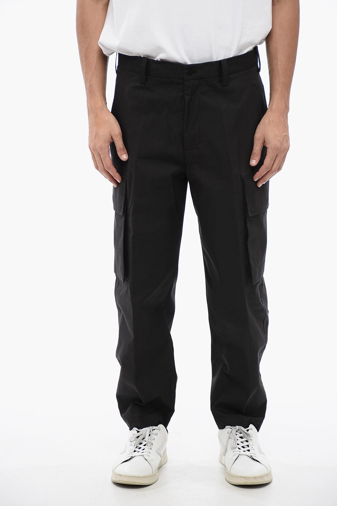 Neil Barrett 0135~Loose-Fit Cotton-Blend Cargo Pants FIREMAN