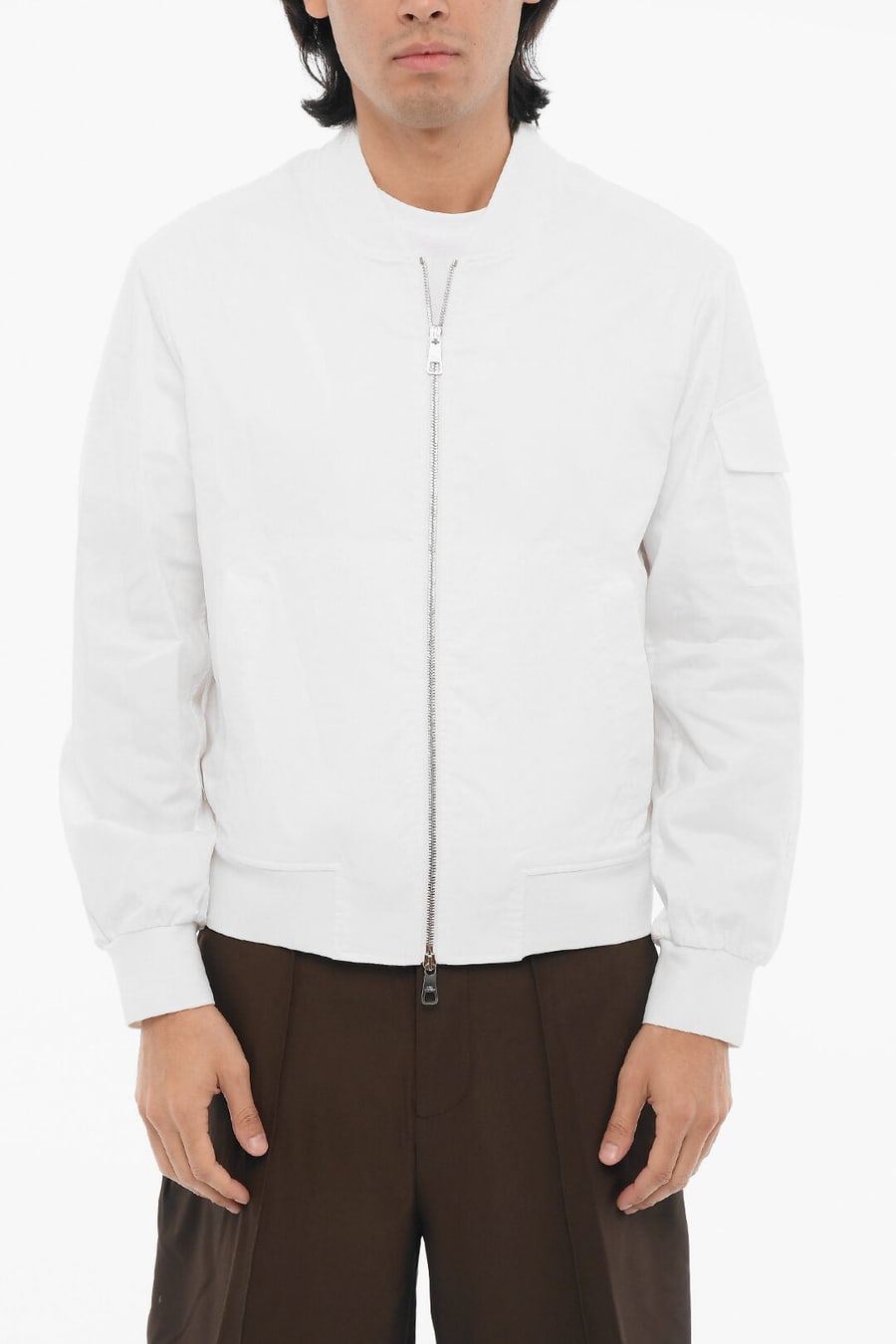 Neil Barrett 0135~Skinny-Fit Lightweight Bomber Jacket with Zip Closure