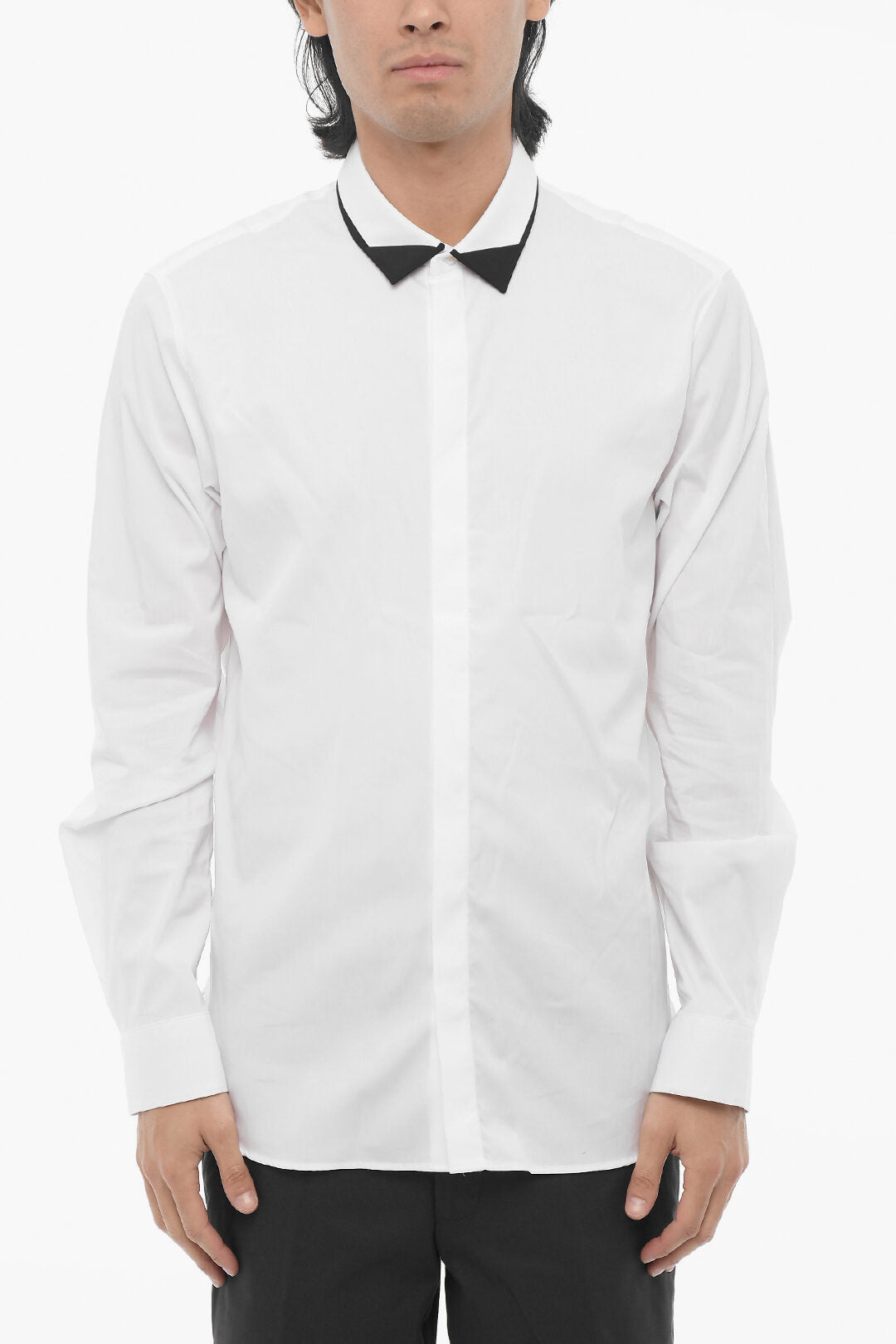 Neil Barrett 0135~Slim-Fit Cotton Poplin Shirt with Double Collar