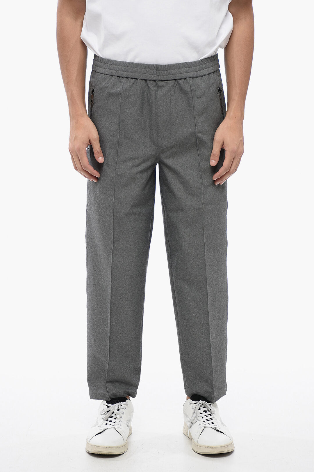 Neil Barrett 0135~Stretch Fabric Pants LOUIS With Elastic Waist