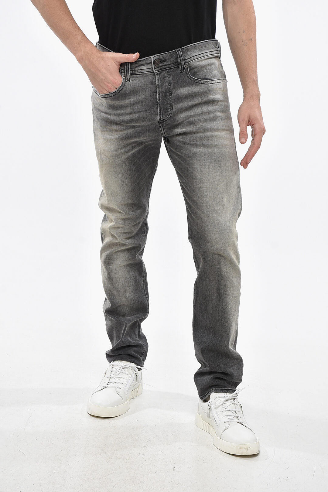 Diesel 0138~Delavé Denim Slim Fit Jeans BUSTER 18cm