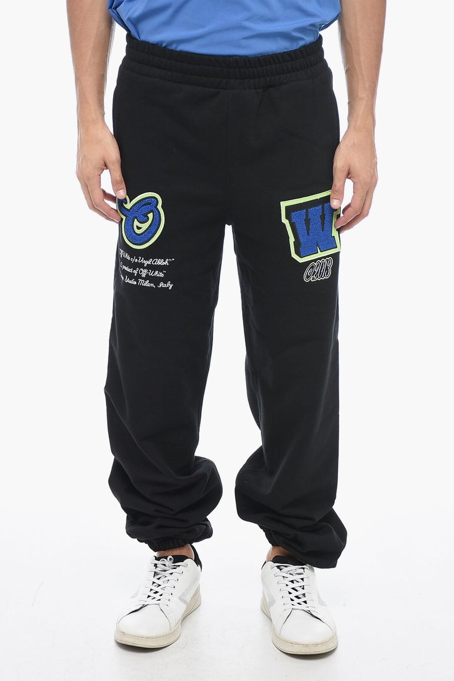 Off-White 0201~Joggers VARS Embroidered With Patchwork