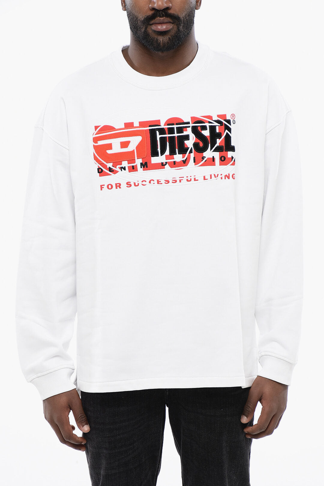 Diesel 2405~Brushed Cotton Crewneck Sweatshirt S-BAXT-N1