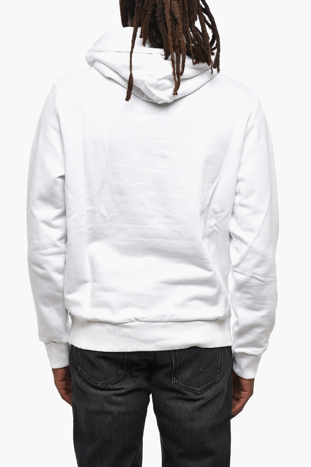 Diesel 2405~Brushed Cotton Hooded Sweatshirt GINNOUT with Printed Logo, view 2
