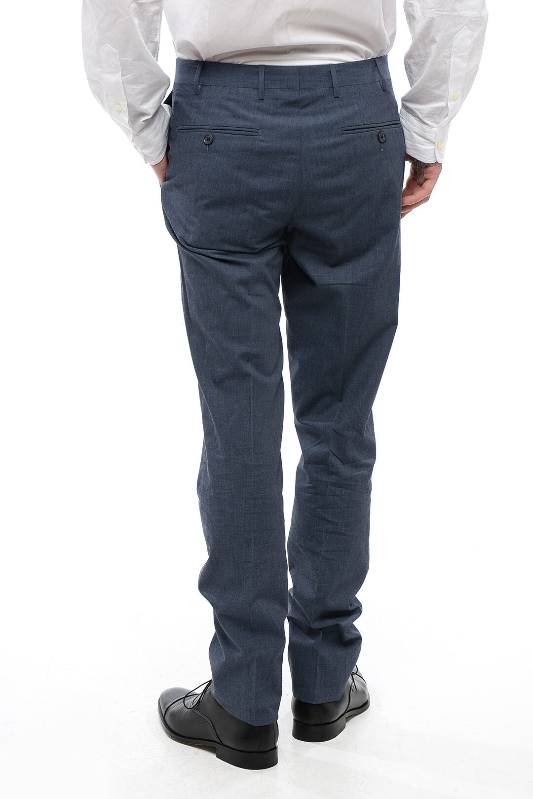 Corneliani 2405~CC COLLECTION Cotton Pants RIGHT with Welt Pockets, view 2