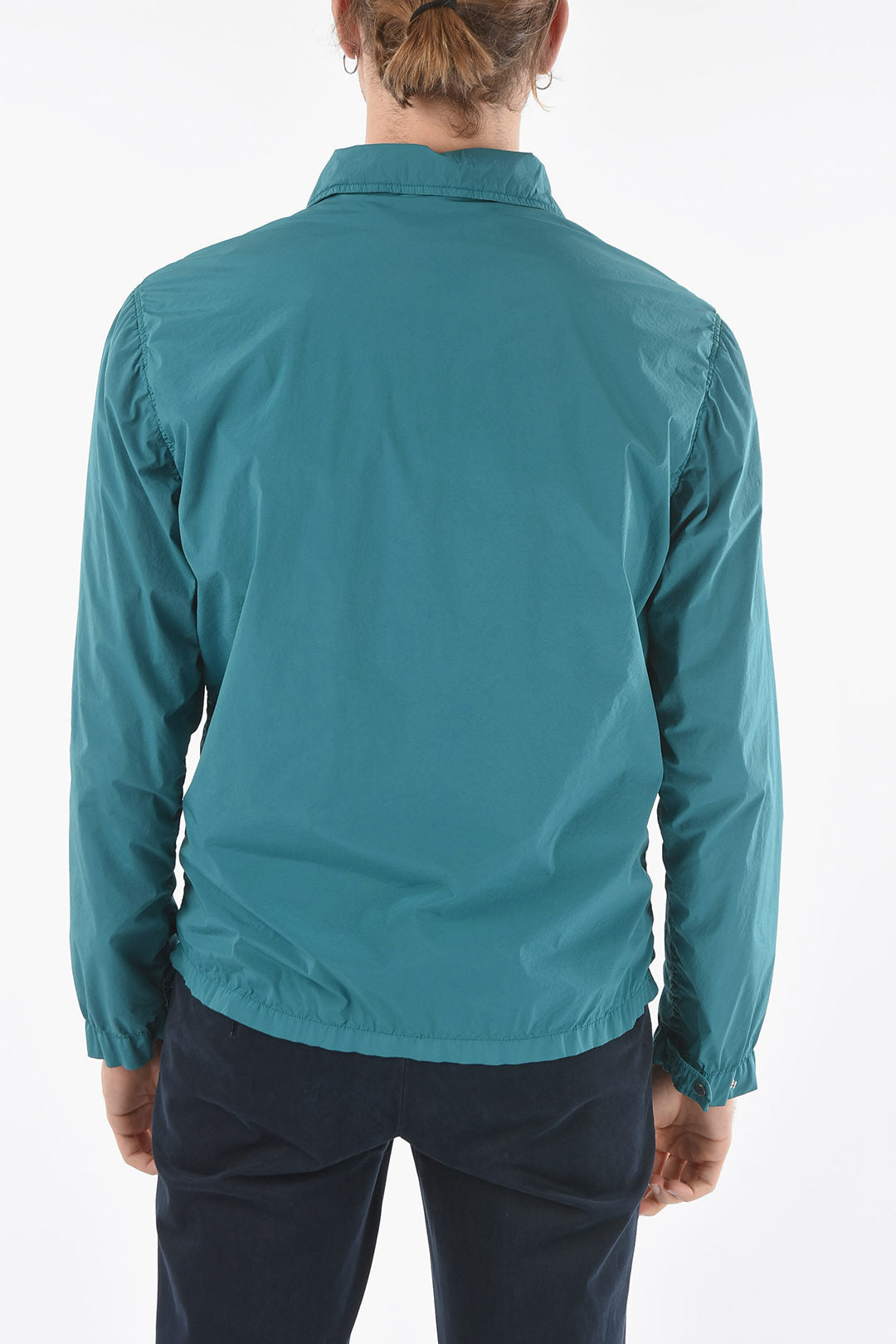 Corneliani 2405~CC COLLECTION Stretch Nylon Overshirt O.WEAR HYDRAS with Snap Buttons