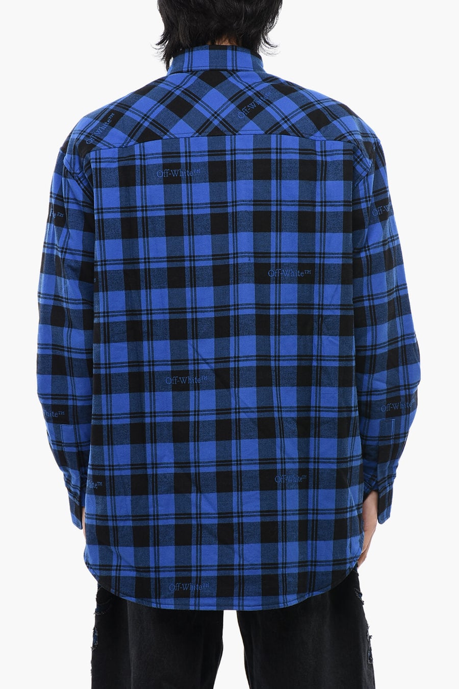 Off-White 2405~Checked Flannel-Lined Overshirt, view 2