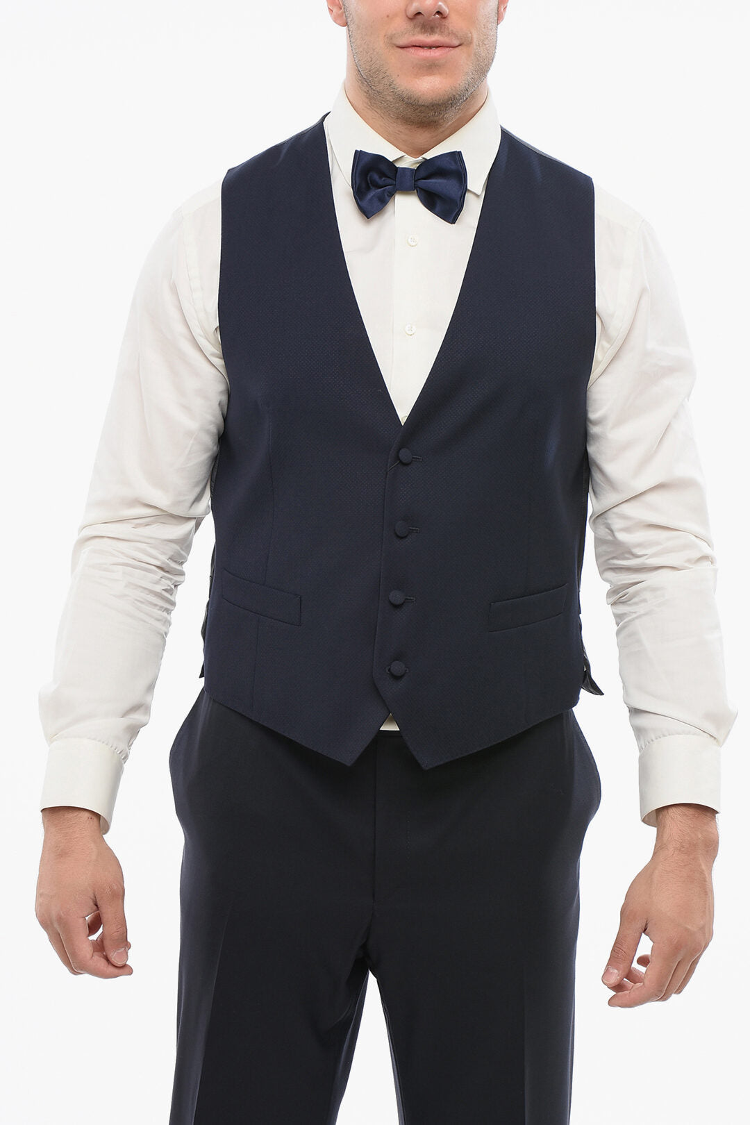 Corneliani 2405~CODE 4-Button Wool Waistcoat