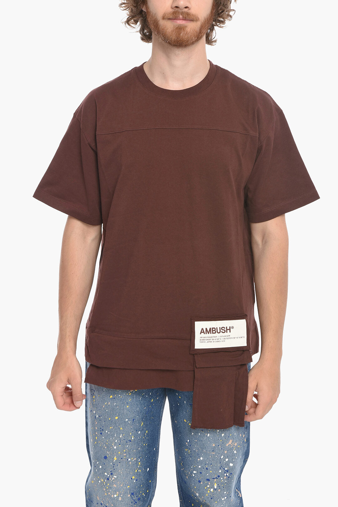 Ambush 2405~Cotton Crewneck T-Shirt WAIST POCKET