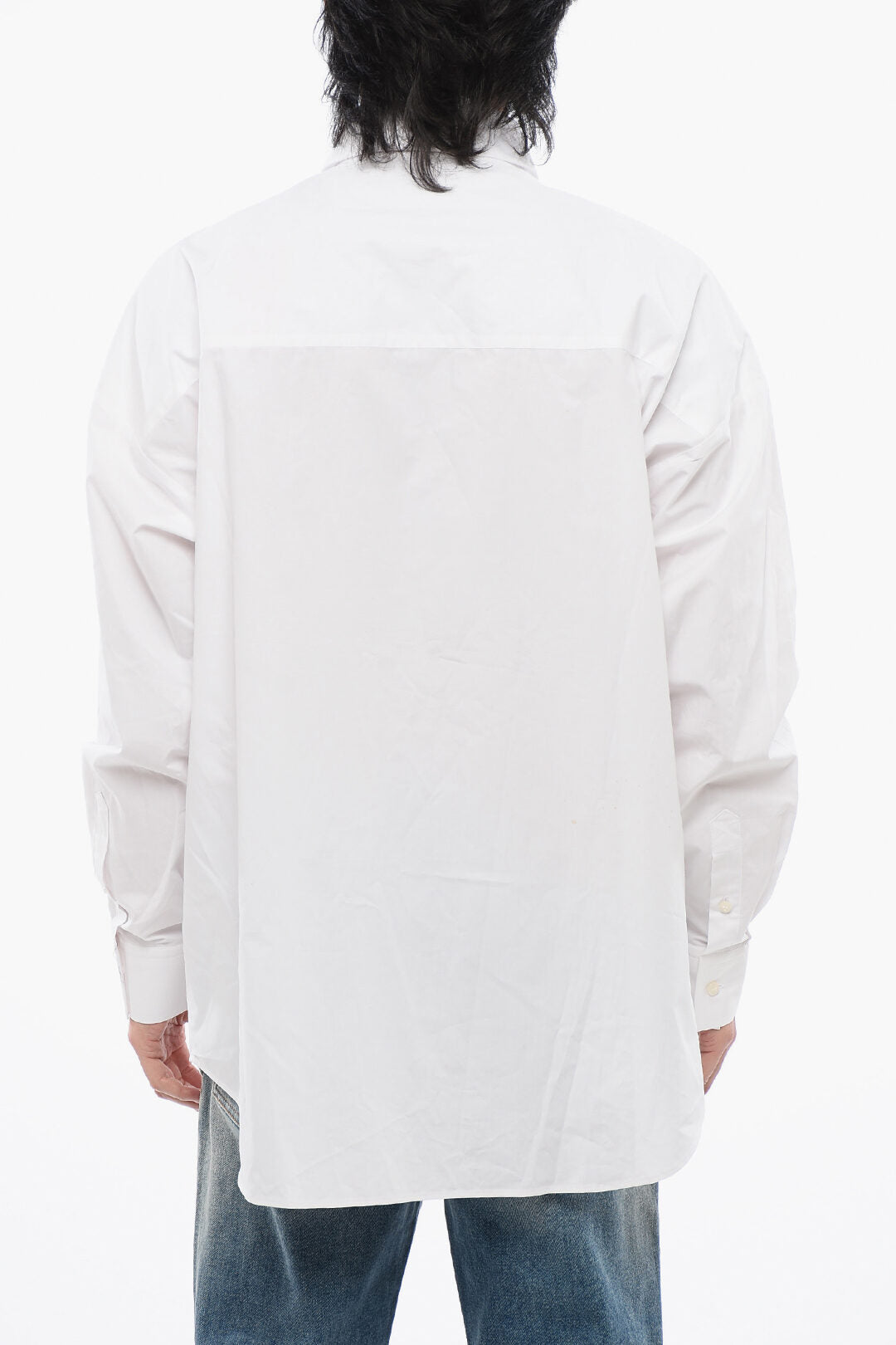Diesel 2405~Cotton Poplin Shirt S-DOUBLY-PLAIN with Tone-on-Tone Embroidery