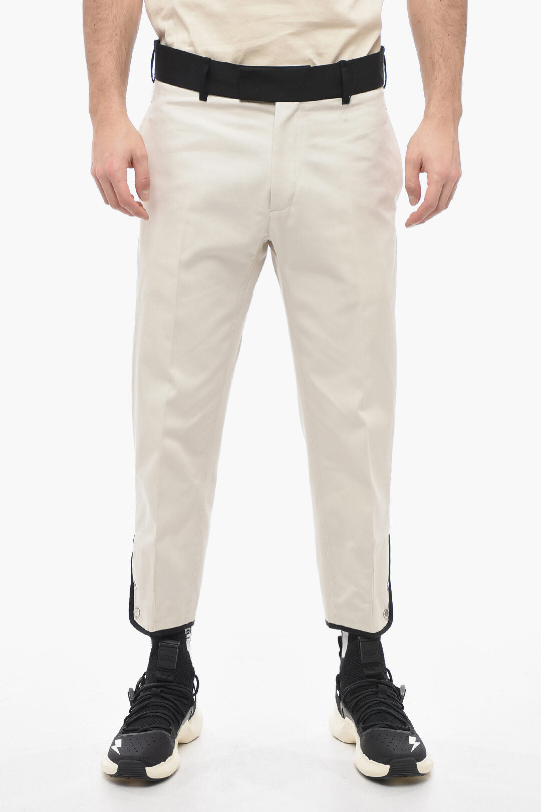 Neil Barrett 2405~Cotton Twill Trousers TOM with Contrasting Waistband