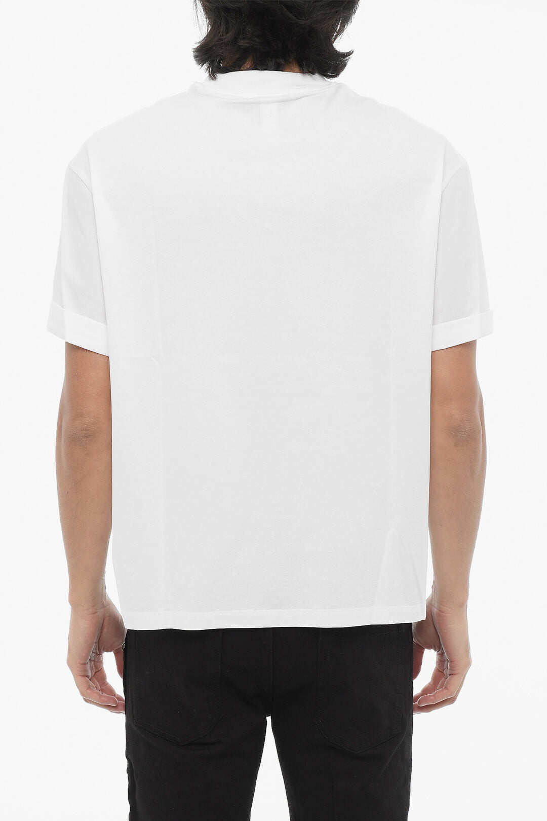 Neil Barrett 2405~Crew-Neck Easy Fit Solid T-Shirt, view 2