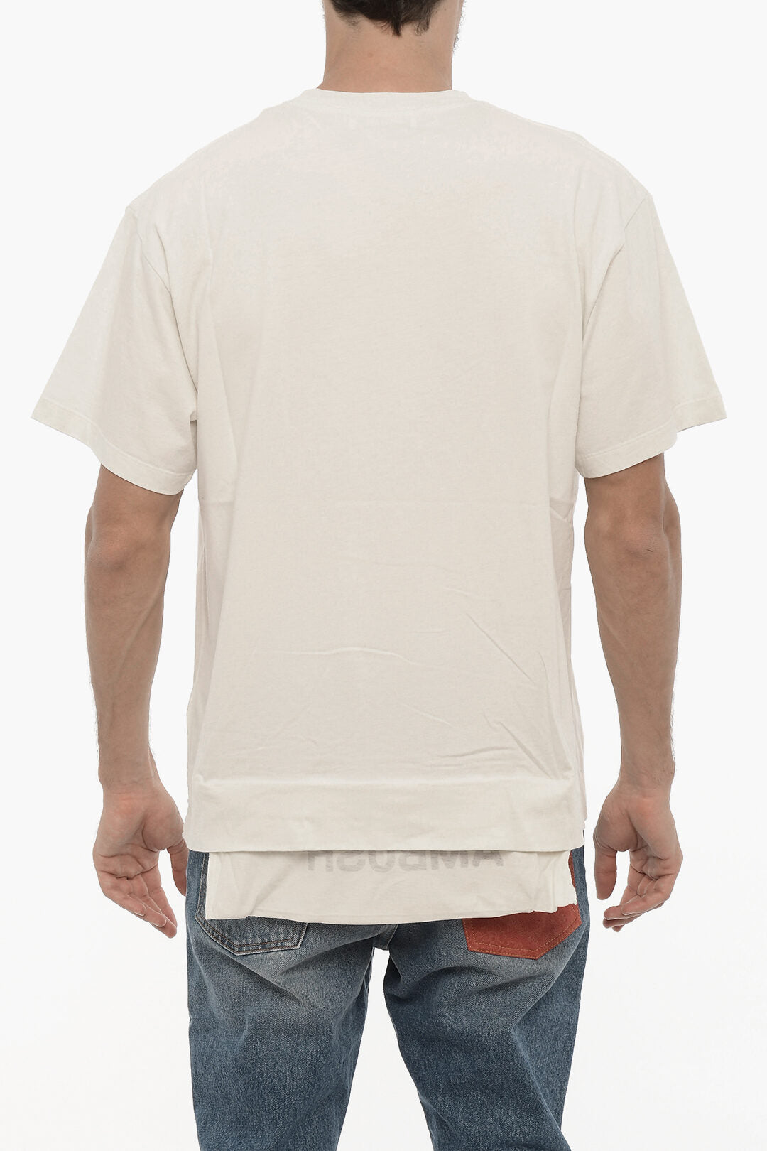 Ambush 2405~Crewneck Solid-Color T-Shirt with Pocket