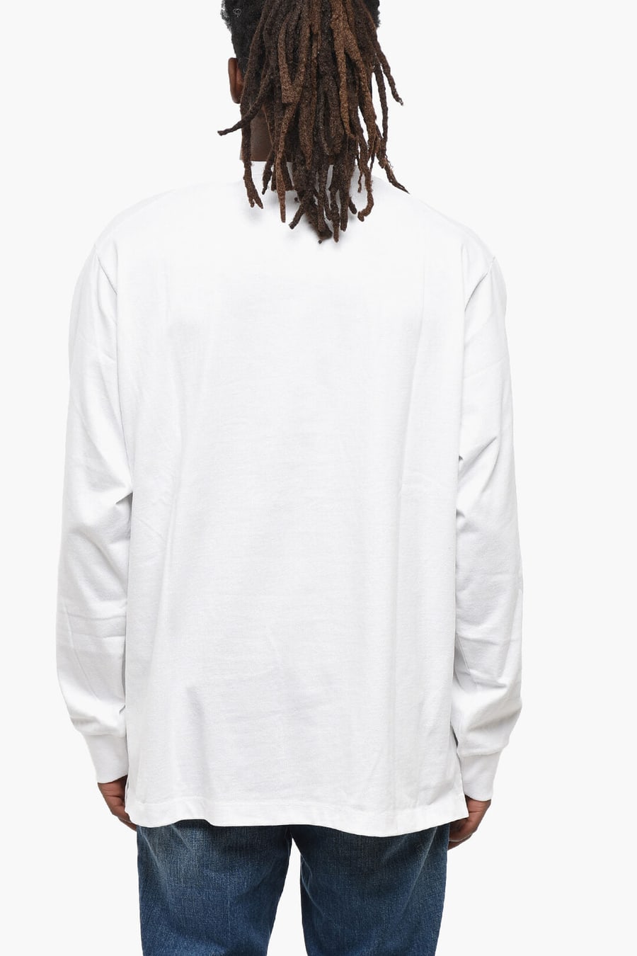 Dsquared2 2405~Crewneck T-Shirt SKATER FIT Long-Sleeve with Contrast Print