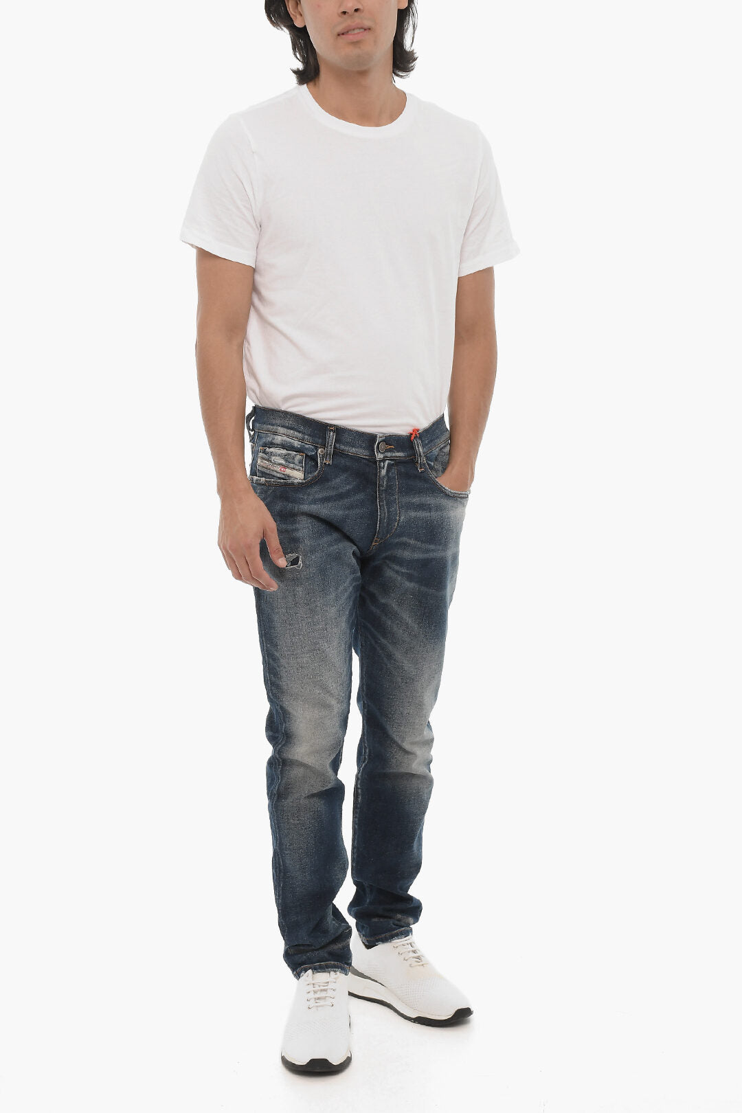 Diesel 2405~Delavé Denim Slim-Fit Jeans D-STRUKT 17cm