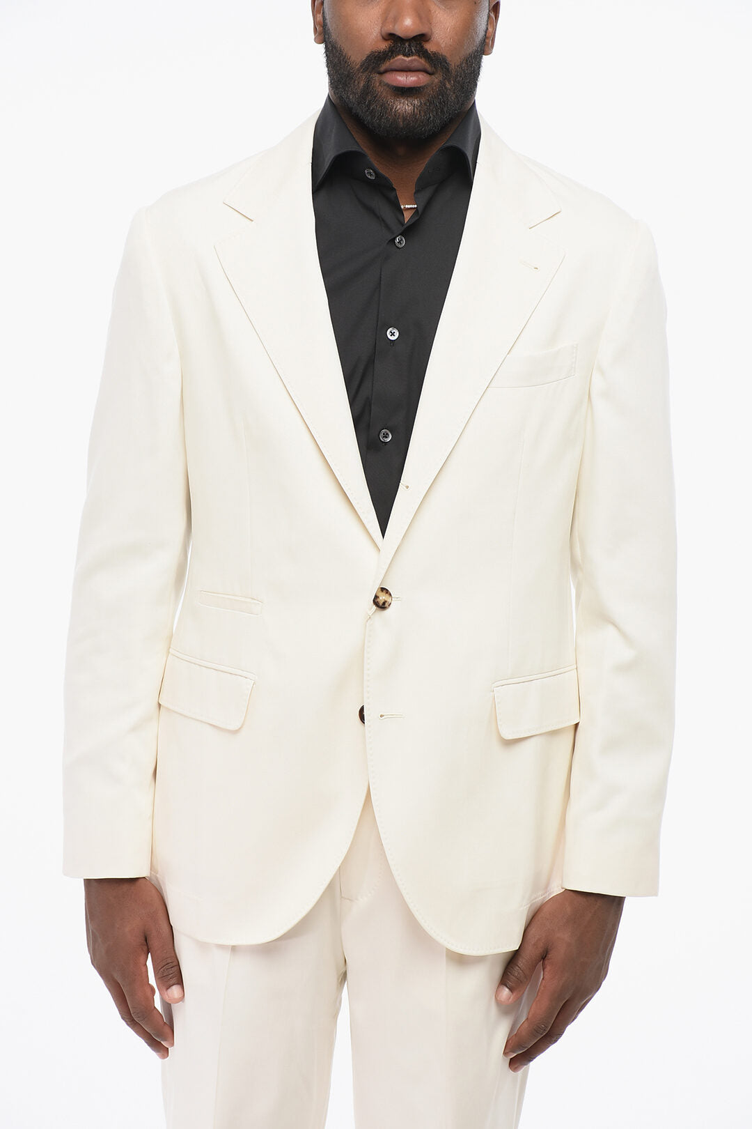 Brunello Cucinelli 2405~Half-Lined Silk Blazer with Classic Lapel