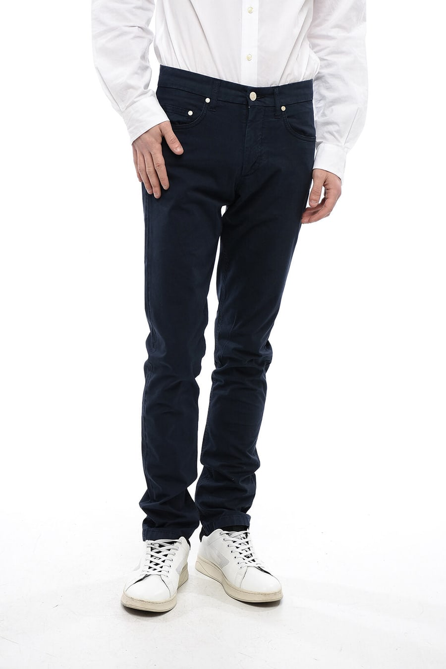 Corneliani 2405~ID Chino Pants with Suede Patch