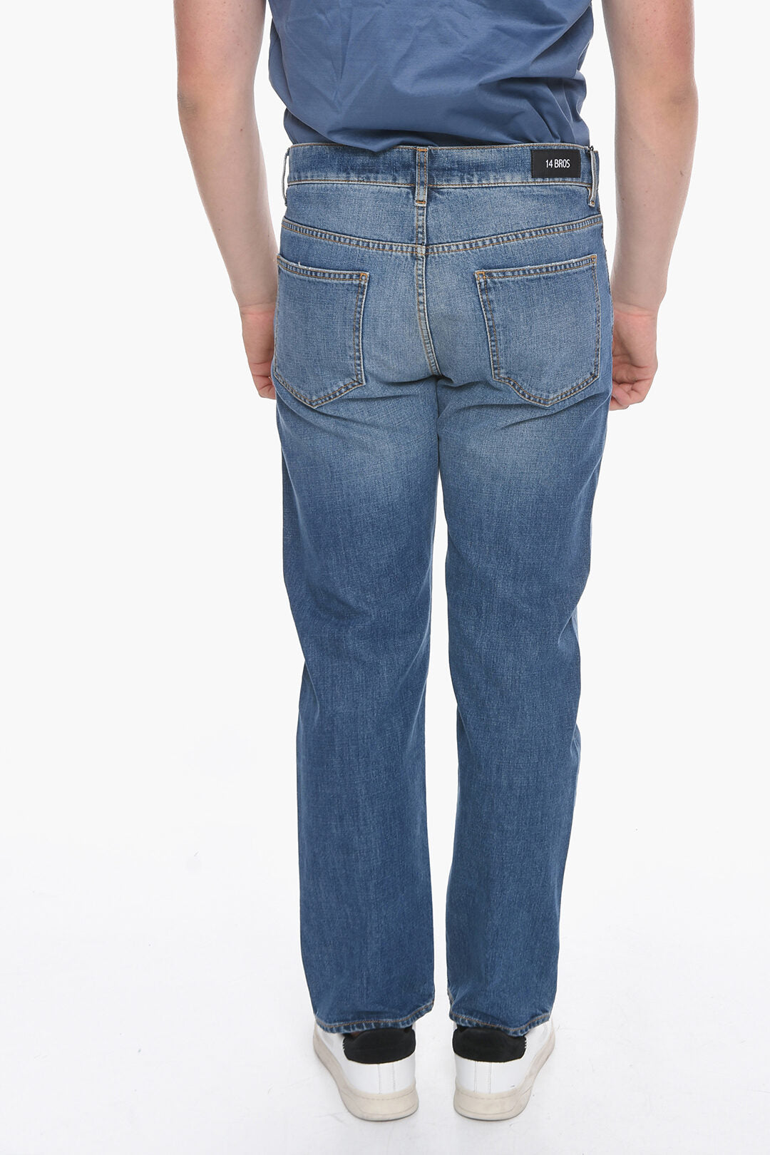 14 BROS 2405~Jeans with Distressed Effect and Light Wash 19cm, view 2