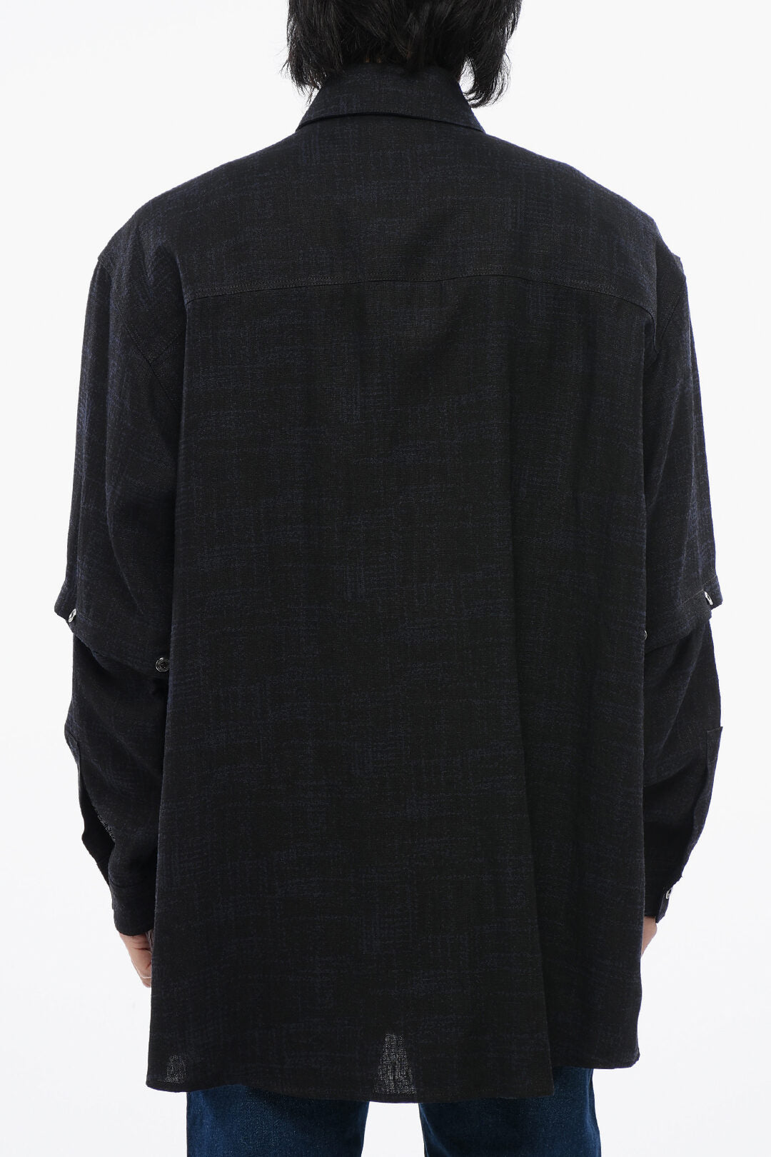 Off-White 2405~Linen Shirt with Removable Sleeves