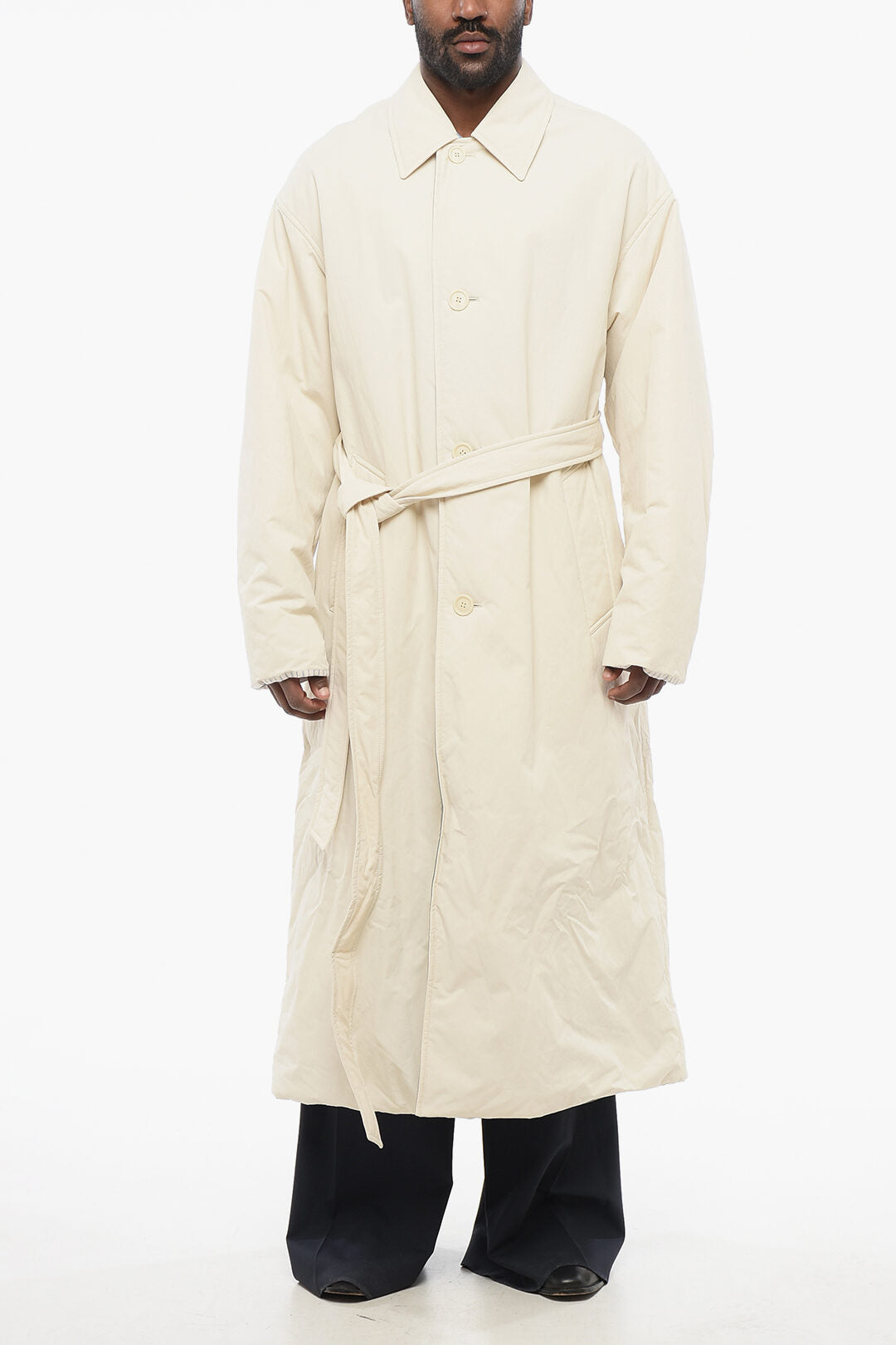 Gucci 2405~Padded Coat MONOGRAM SUPREME with Belt
