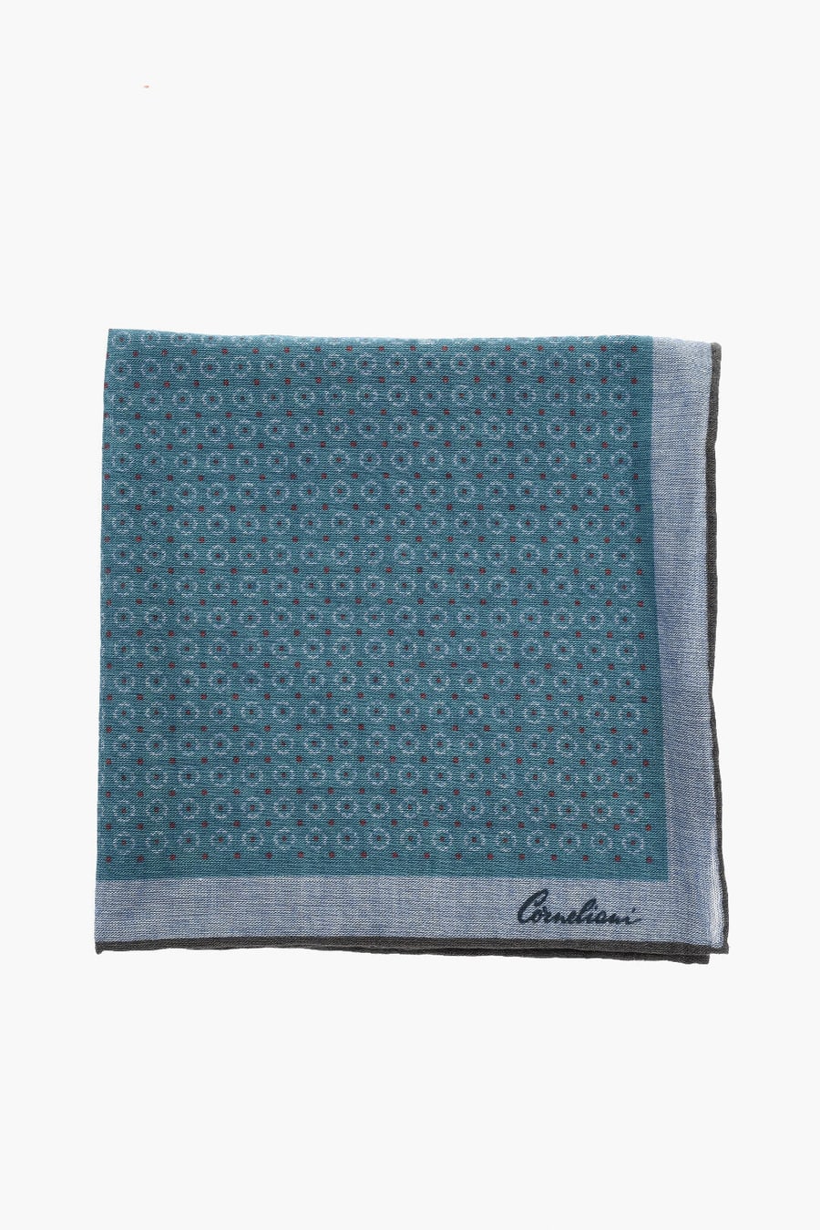 Corneliani 2405~Patterned Cotton Pocket Square