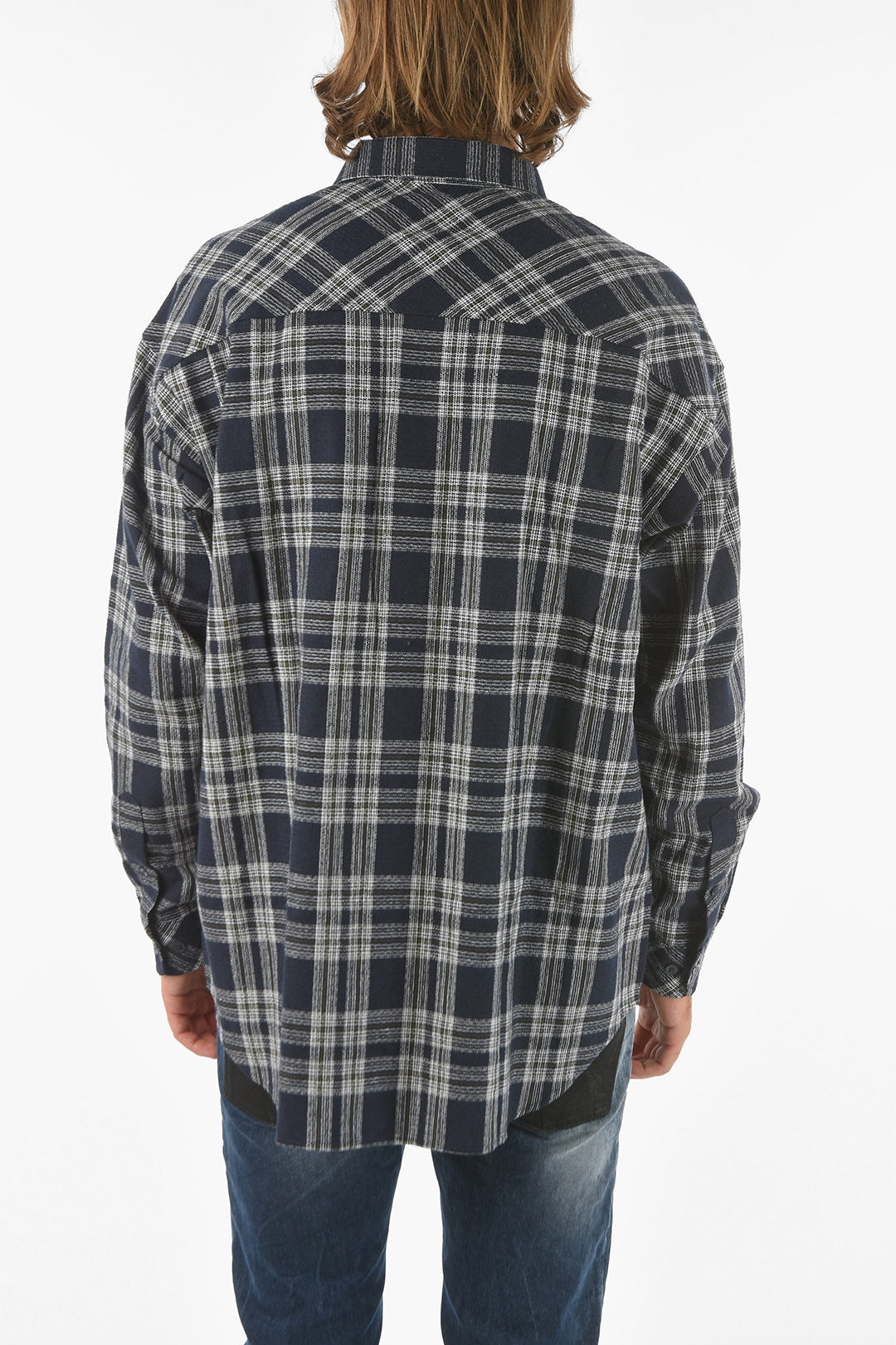 Samsoe Samsoe 2405~Plaid Shirt LUAN J Italian Collar, view 2