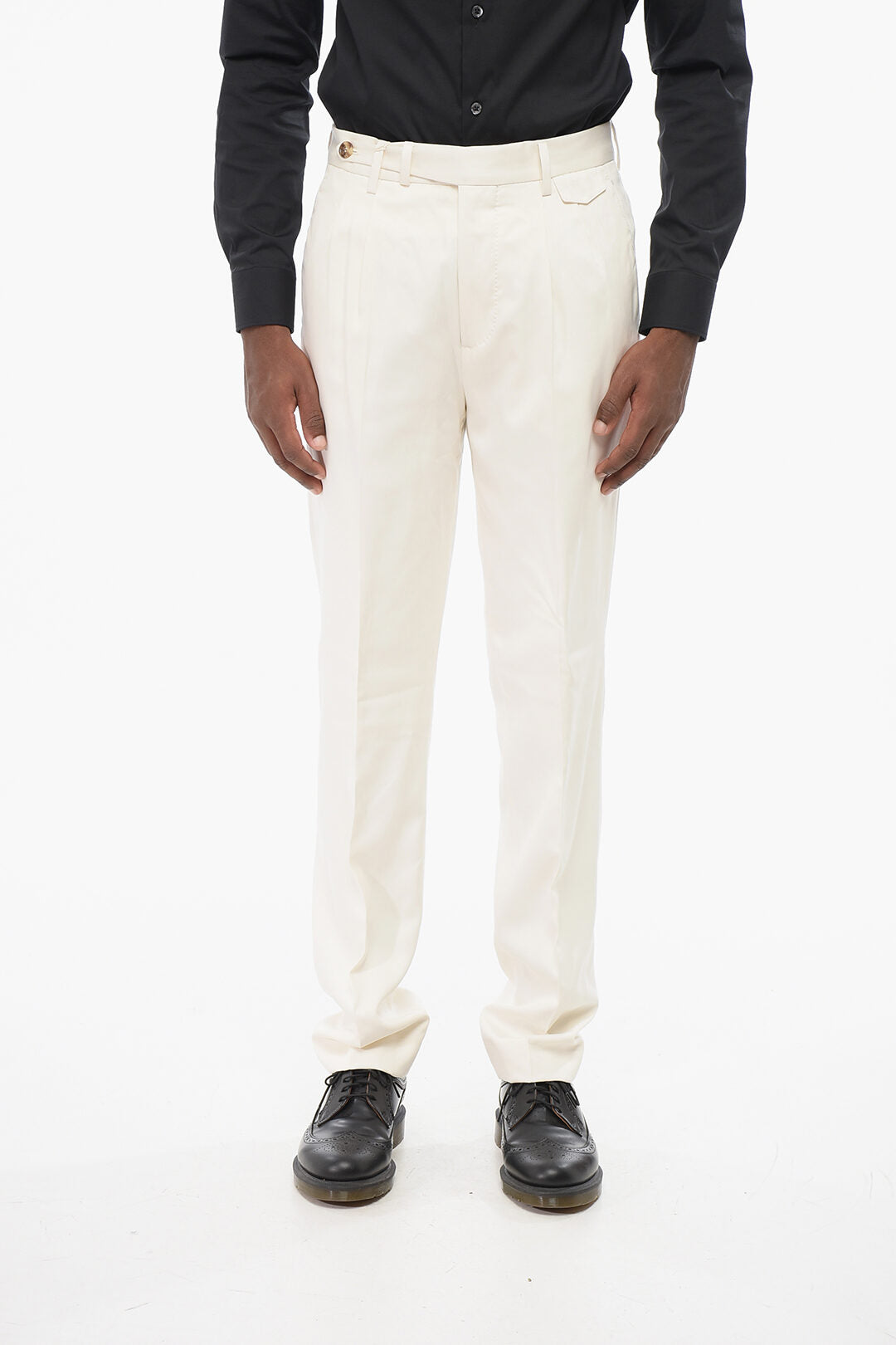Brunello Cucinelli 2405~Pure Silk Two-Pleat Trousers