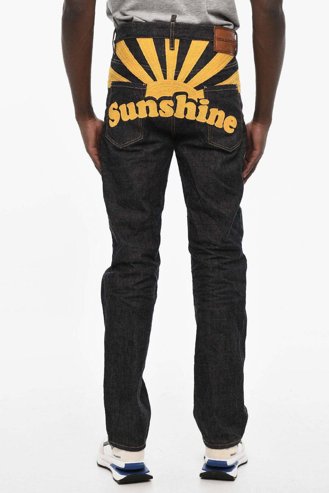 Dsquared2 2405~Regular-Fit Jeans with Maxi Embroidery on Back, view 2