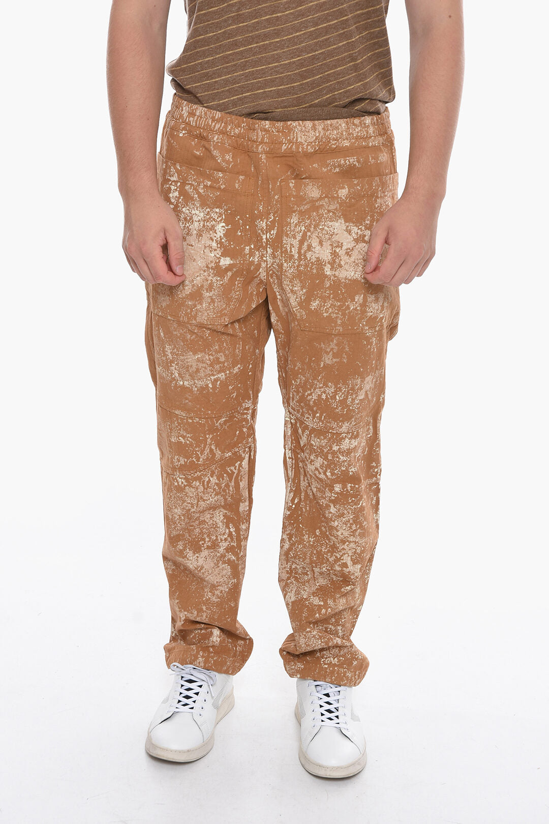 Ranra 2405~REYKJAVIK Overdyed Trousers with Acid-Wash Effect