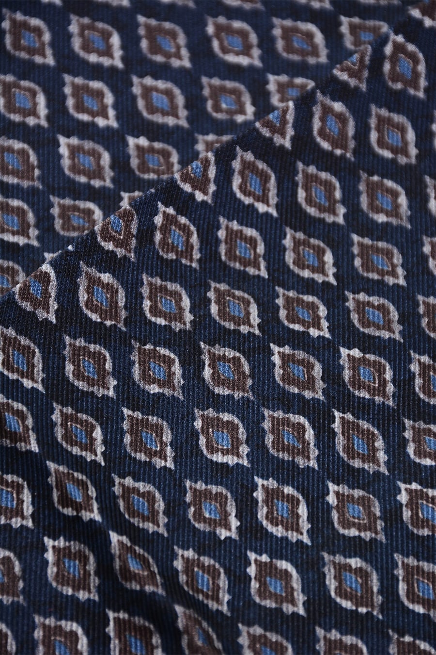 Corneliani 2405~Silk Pocket Square with Geometric Pattern