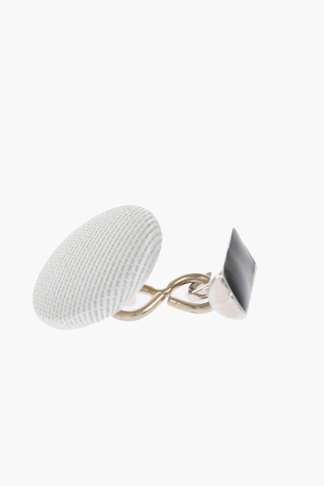 Corneliani 2405~Silk-Coated Brass Cufflinks, view 2