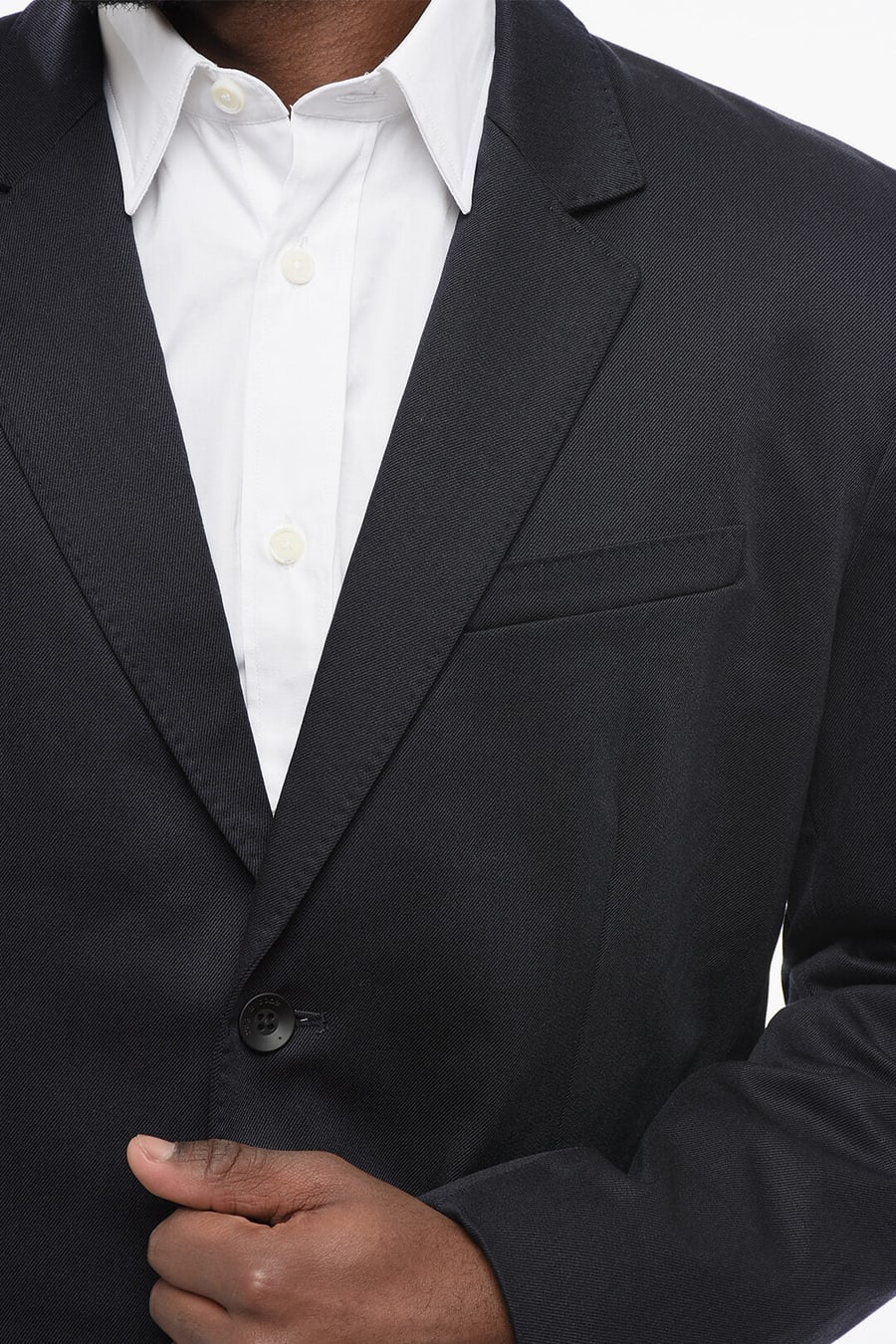 RAG&BONE 2405~Single-Breasted Cotton-Blend Blazer with Patch Pockets, view 2