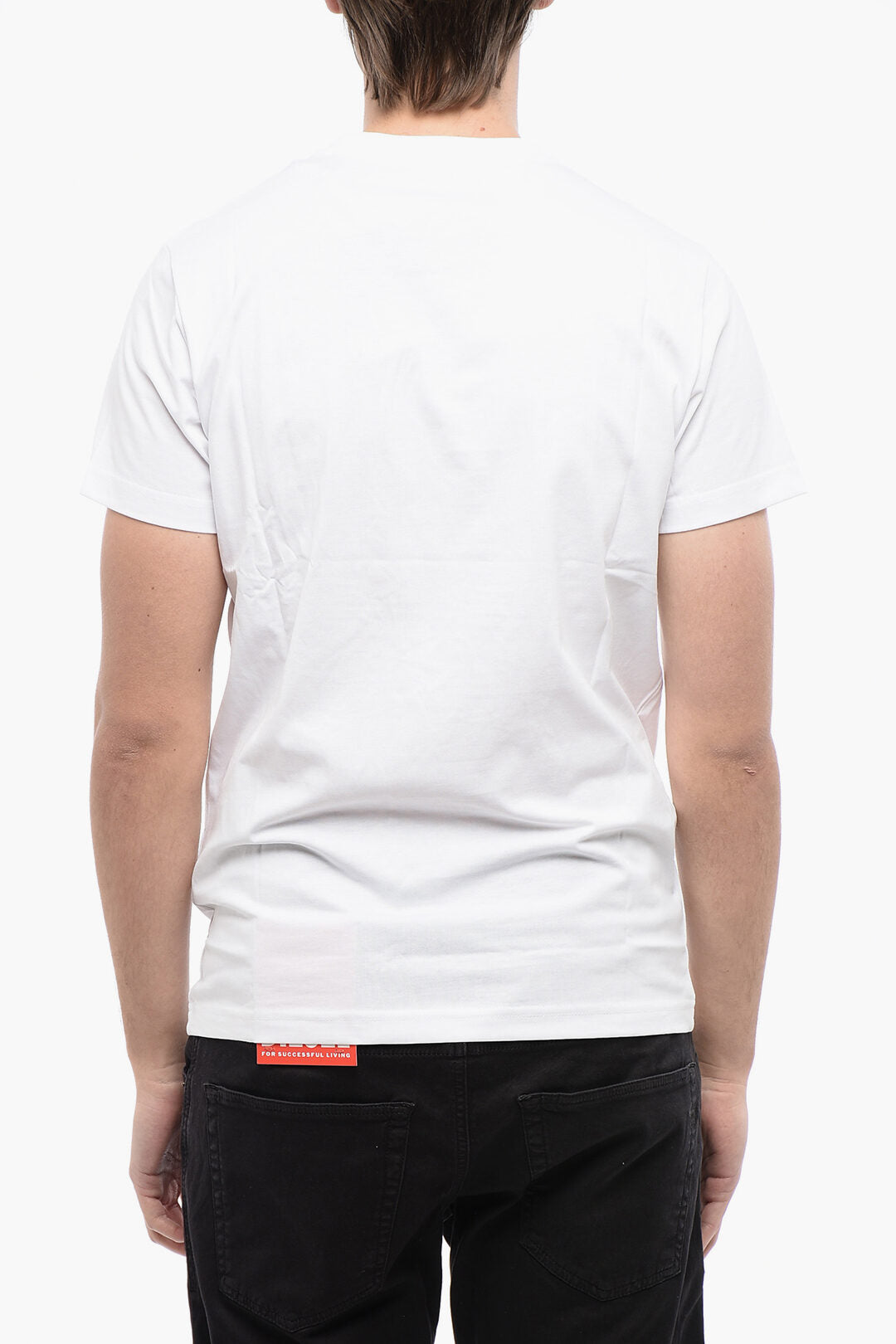 Diesel 2405~Solid Crew-Neck T-Shirt T-DIEGO with Tone-on-Tone Logo, view 2