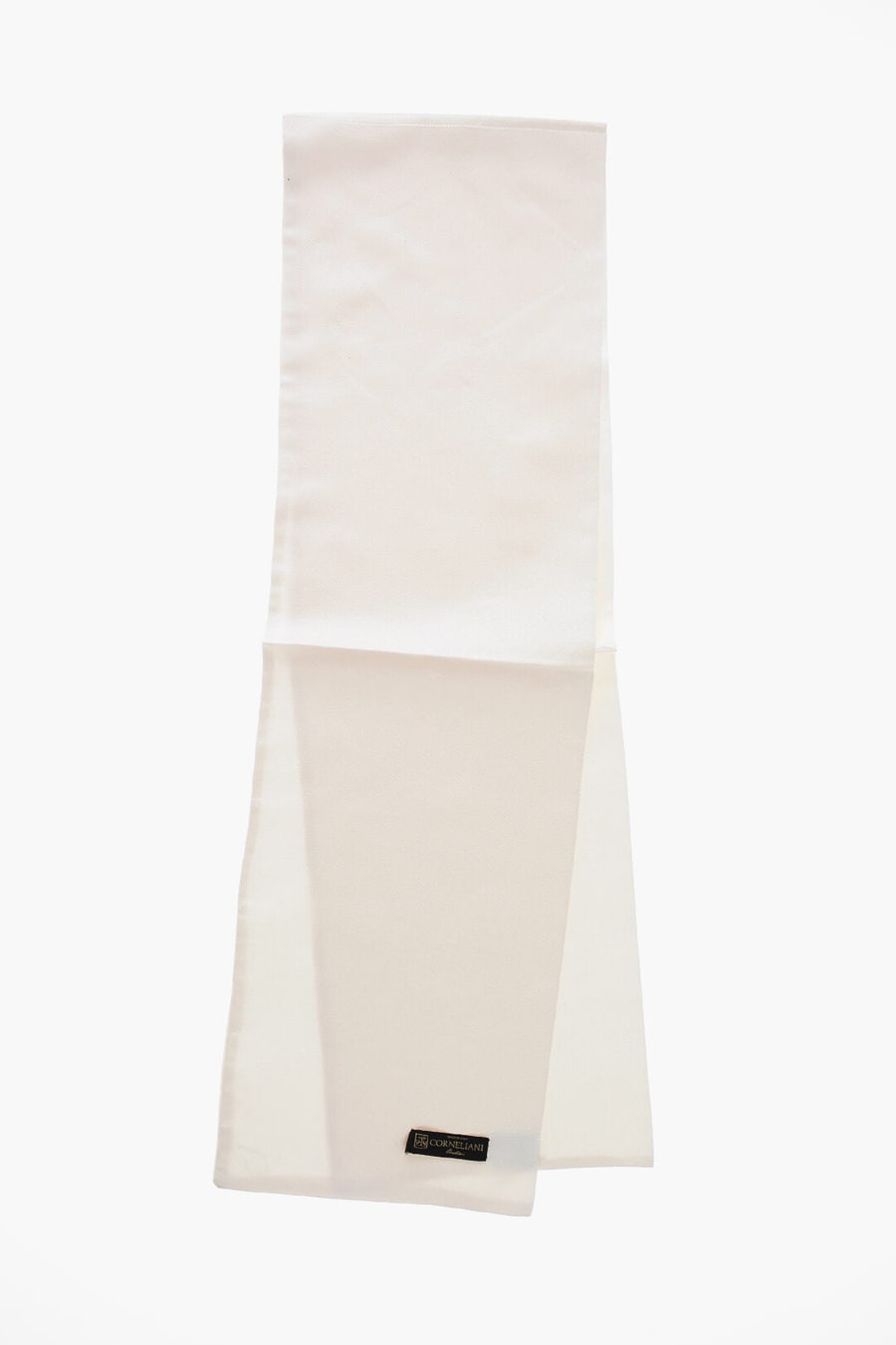 Corneliani 2405~Solid Silk Scarf with Micro Motifs