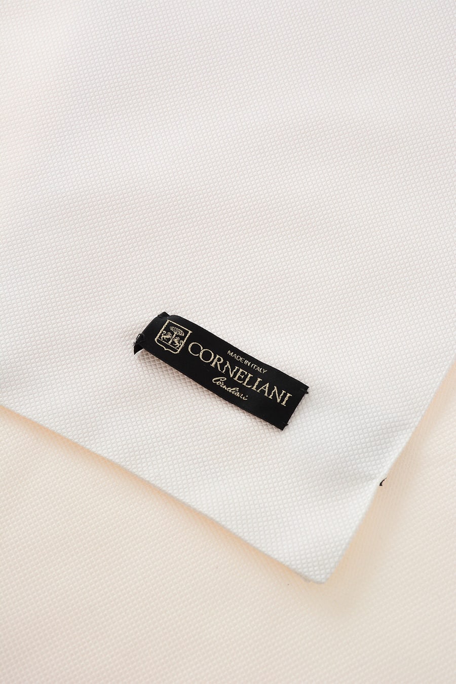 Corneliani 2405~Solid Silk Scarf with Micro Motifs, view 2