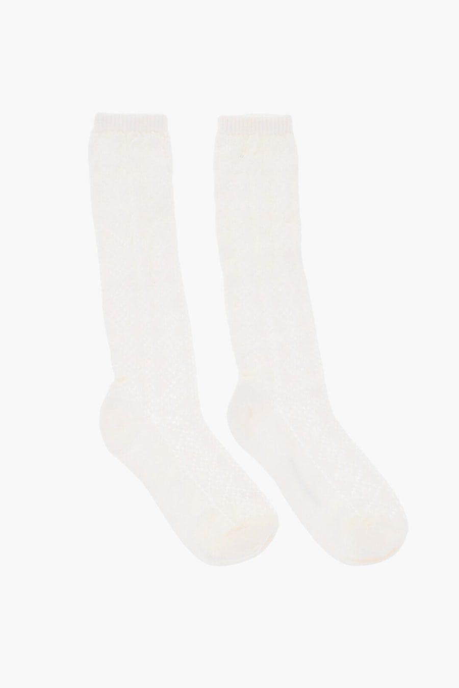 Dsquared2 2405~Solid-Color Long Socks with Perforated Details