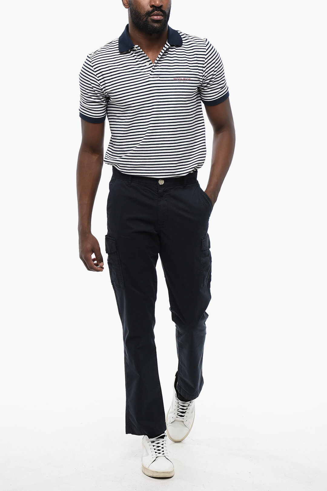 Woolrich 2405~Stretch Cotton Cargo Trousers, view 2