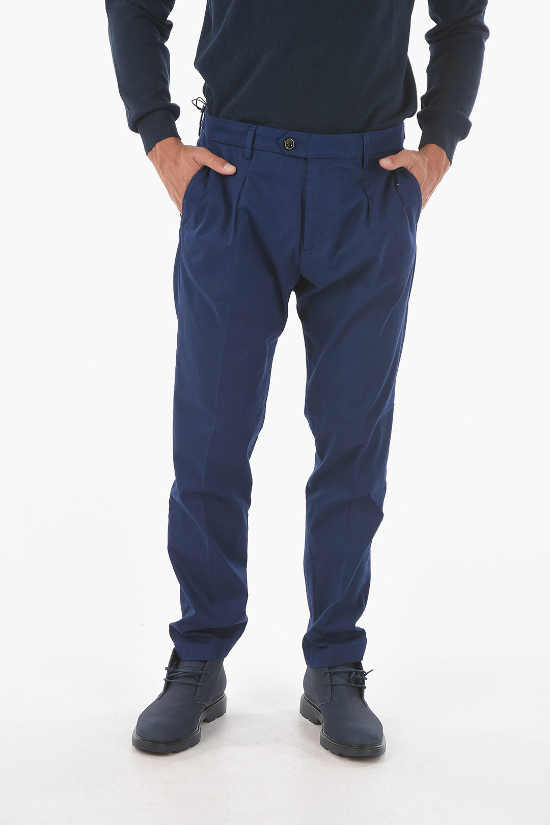 Cruna 2405~Trousers Smooth Fit RAVAL1P.L. with One Pleat