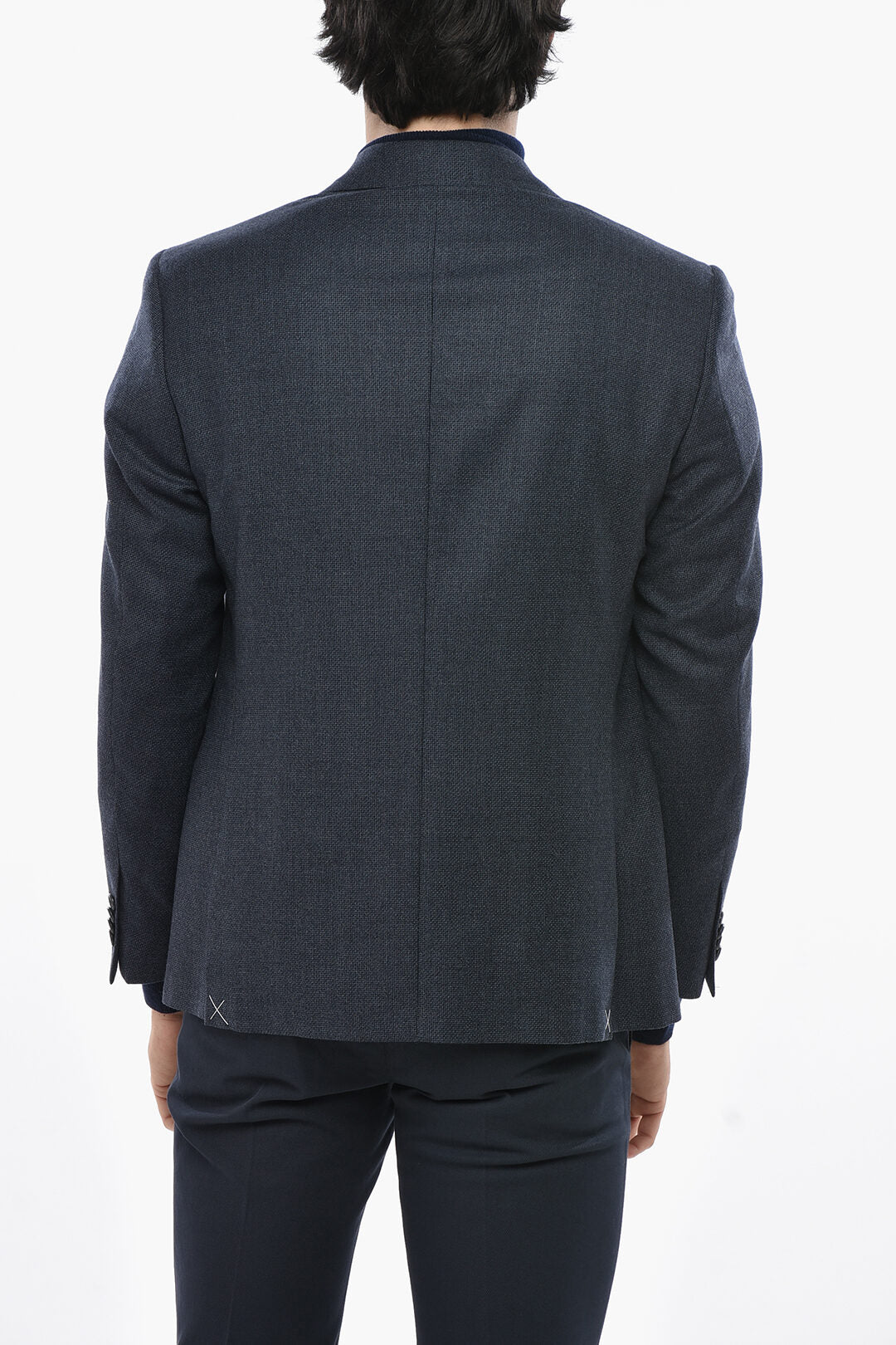 Nino Danieli 2405~Two-Button Virgin Wool Blazer with Two Vents and Flap Pocket, view 2