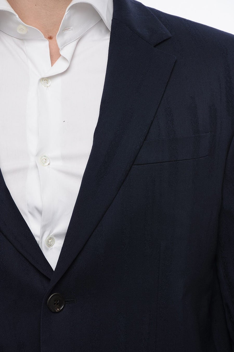 Off-White 2405~Virgin Wool-Blend Blazer SHIBORI with Jacquard Design, view 4