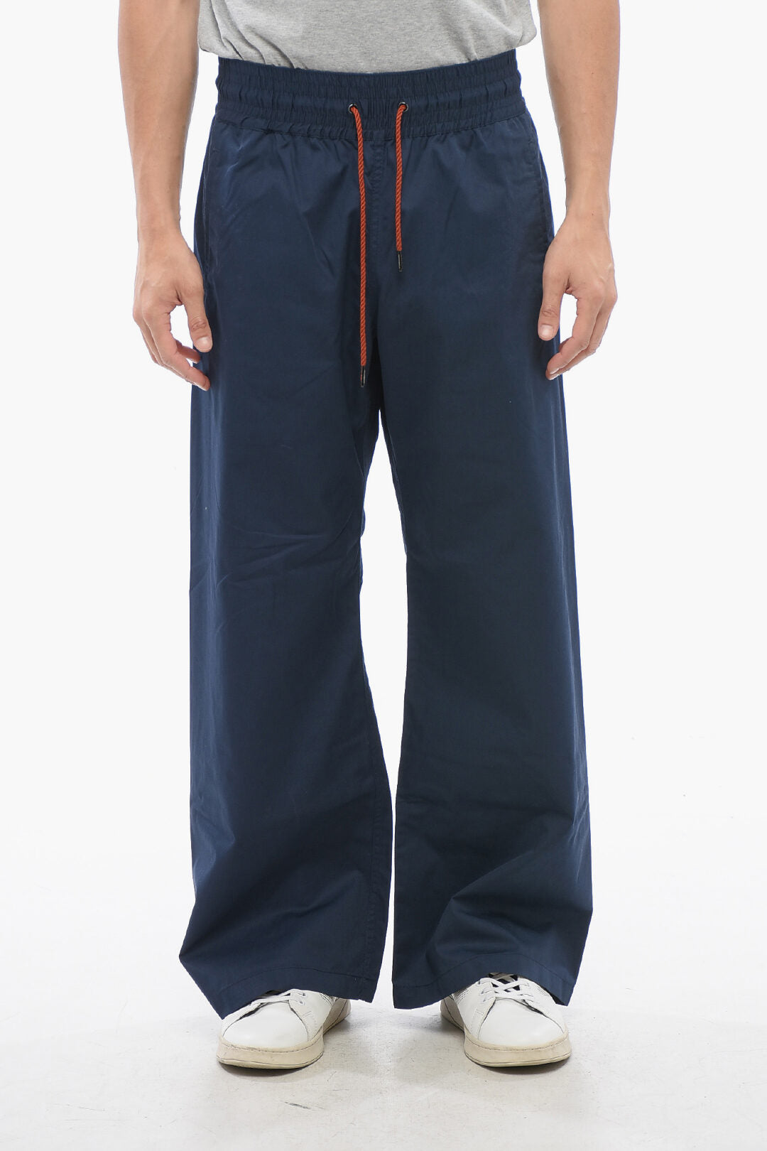 Viktor & Rolf 2405~Wide Leg Cotton-Blend Trousers with Drawstring