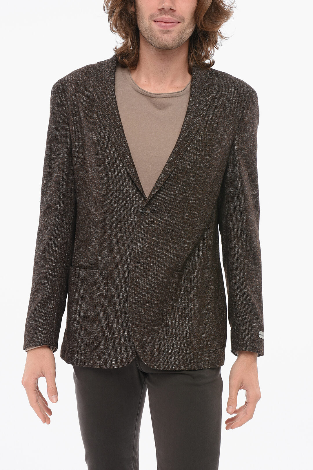 Nino Danieli 2405~Wool-Blend Blazer with Patch Pockets