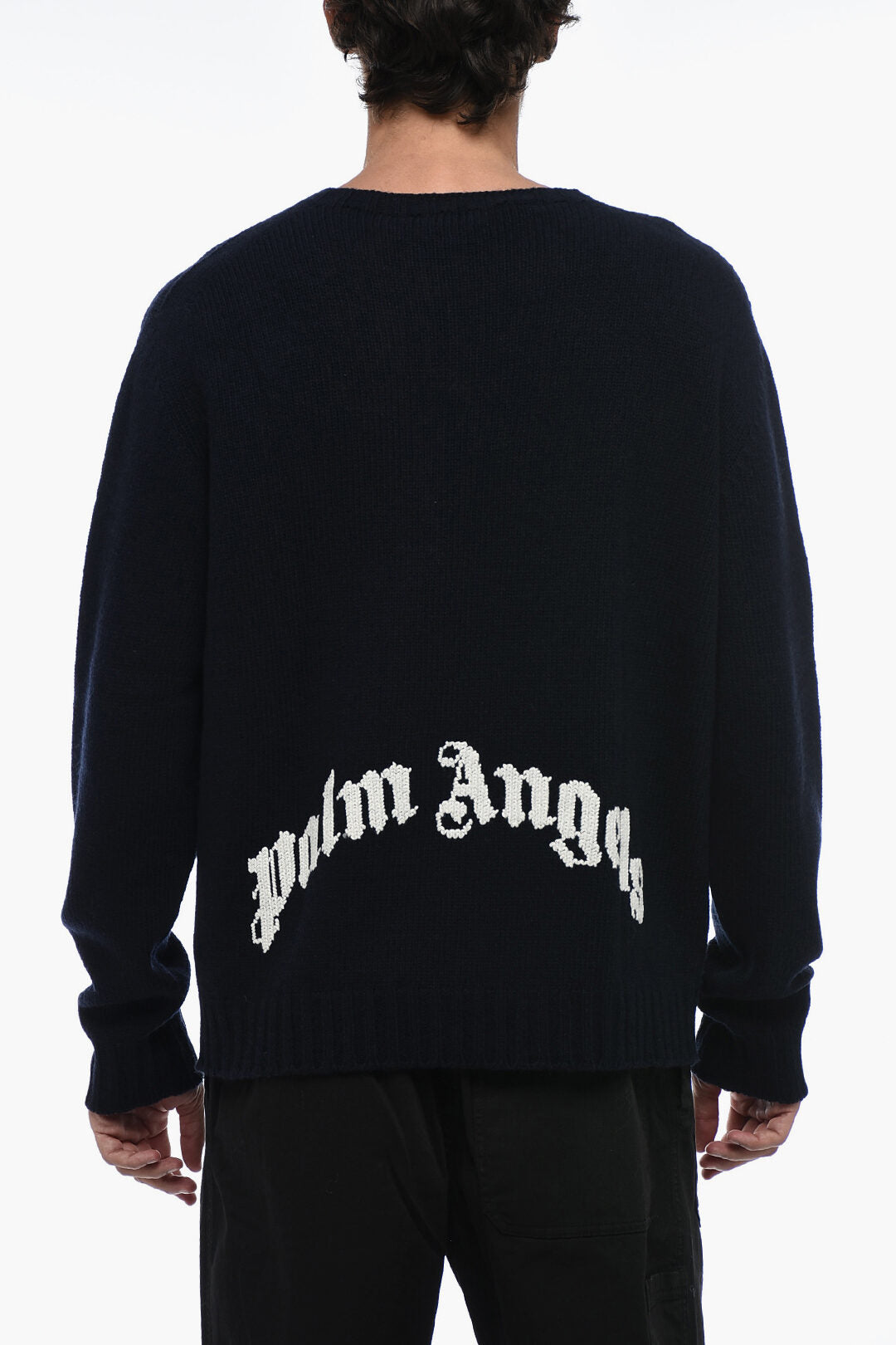 Palm Angels 2405~Wool-Blend Sweater with Embroidered Logo
